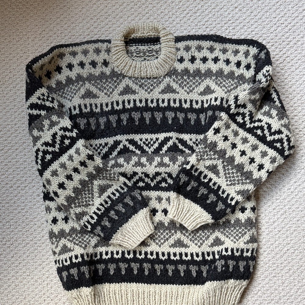 Men's Wool Handmade Crewneck Sweater